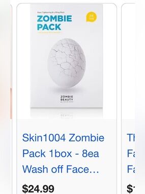 ZOMBIE BEAUTY Gray Zombie Pack Pore Tightening & Lifting Pack